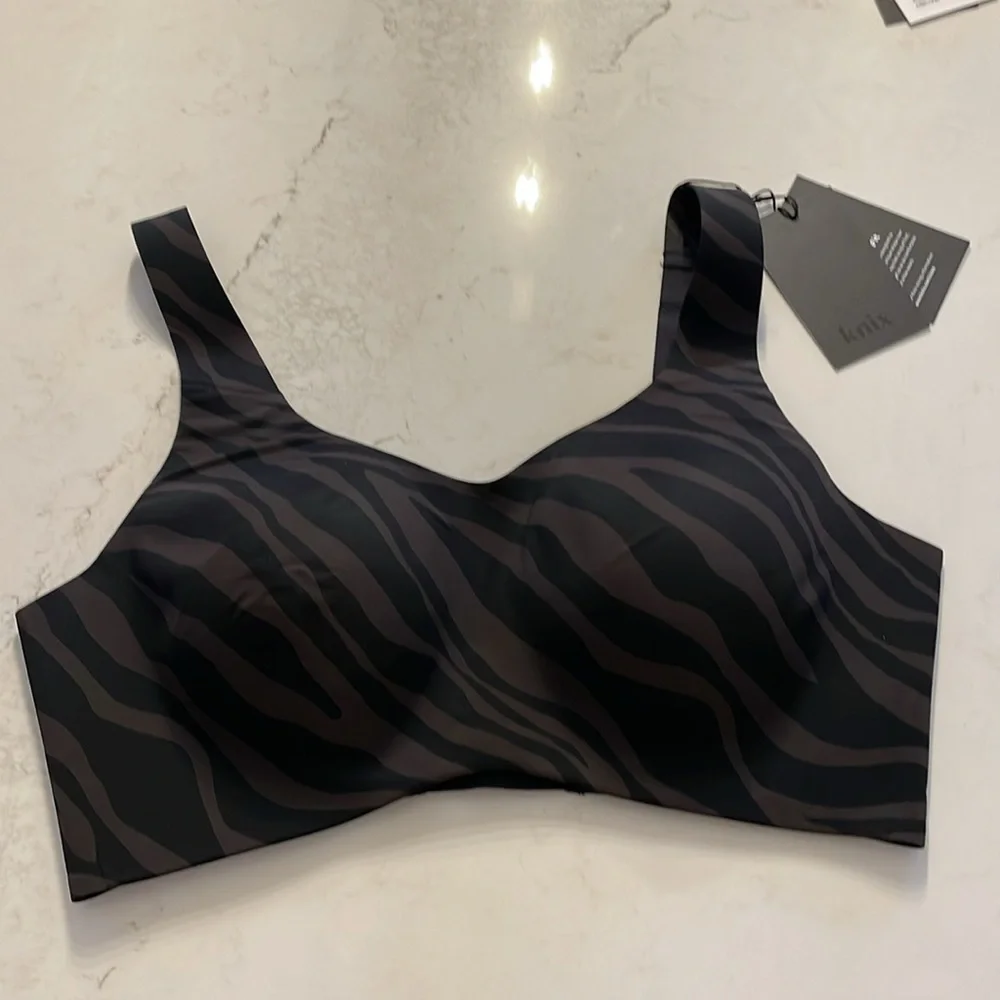 Knix Catalyst Sports Bra Size 6 Zebra NWT - Picture 5 of 8